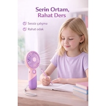 Taşınabilir Mini El Fanı Şarjlı 3 Kademeli Usb Fan Sessiz Güçlü Rüzgar Vantilatör