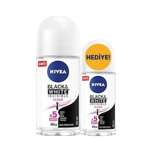 Nivea Black&White Invisible Clear Kadın Roll-On Deodorant 50 ML + 25 ML