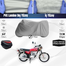 Çelik Motor Classic 125 Motosiklet Brandası Çanta Topcase Uyumlu Motor Branda