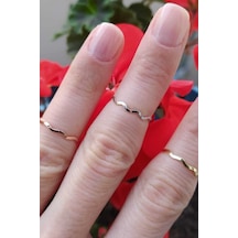 6'lı Set Rose, Gold Ve Gümüş Renk Eklem Yüzüğü Rose Gold