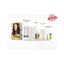Gold Serisi 24k Altın Parçacıklı Serum İle 1 Kutu 2 X 50 Ml Ve Geliştiriciler Saç Boyası Koyu Karamel 7.7