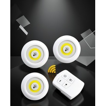 Led Lamba 3'lü Uzaktan Kumandalı Pilli Yapışkanlı Diğer