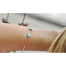 Geometrik Mine Göz Tasarım Tel Bilezik