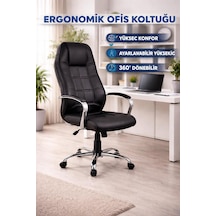 Ofis Yap Ev Ofis Çalışma Sandalyesi Bilgisayar Koltuğu Makam Koltuk Siyah