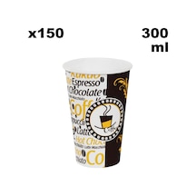 12 Oz Karton Latte Bardak 300 Ml - 150 Adet