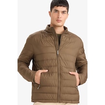 Defacto Su İtici Kaz Tüyü Slim Fit Dar Kesim Dik Yaka İç Cep Detaylı Fermuarlı Cepli Mont G2850ax25wnkh154 Haki-kh154