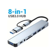 Tongdashop 8 Li 1 Usb 30 Type C Docking Istasyonu 5gbps Veri Aktarım Macbook Uyumlu Hp