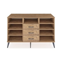 Kronos Konsol 7 Raflı 3 Çekmeceli 132x59x83 Çam-çam/çam Çam/çam