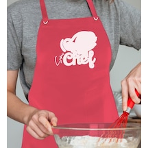 Bk Gift Profesyonel Chef Tasarımlı Kırmızı Mutfak Önlüğü, Aşçı Önlüğü, Şef Önlüğü, Ev si, Arkadaşa -11 Bej