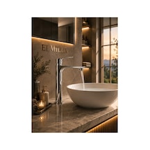 Lüx Krom Çanak Lavabo Bataryası Çanak Lavabo Uyumlu Ağır Gövde Premium Lavabo Bataryası