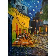 Vincent Van Gogh Cafe Terrace At Night Poster Duvar Kağıdı Renkli