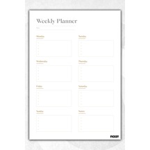 Haftalık Planlayıcı - A4 Ebat Yapılacaklar - 30 Yaprak - Weekly Planner - 1451 Çok Renkli