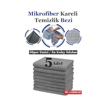 Larimar Mikrofiber Kareli Genel Temizlik Bezi 5'li 50 x 70 CM