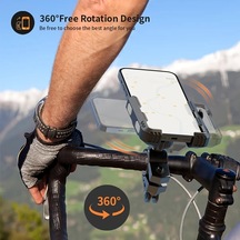 Xuweiwei Grefay Gri 360 Derece Dönebilen Bisiklet Motosiklet Scooter Telefon Tutucu 20 40mm Gidon Gri