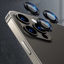 Noktaks - iPhone Uyumlu 11 Pro - Kamera Lens Koruyucu Cl-07 - Siyah