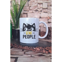 Kedi Komik Yazılı Esprili Kedisever Kedi Sahibi Şakası Hediye Baskılı Kupa Bardak Beyaz