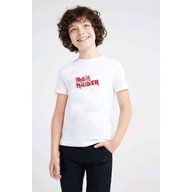 Tshirthane Iron Maiden Rock Am Ring Metal Baskılı Unisex Çocuk Beyaz T-Shir