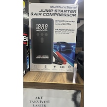 Multi Function Jump Starter Şarjlı Lastik Şişirme Pompası Akü Takviye Acil Durum Led Işık Powerbank