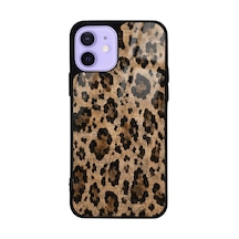 Apple iPhone Uyumlu 12 Kılıf Kamera Lens Korumalı Desenli Silikon Üstün Koruma Pazarplus Kahverengi