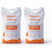Maskot Rainbow Aktif Karbon Tanecikli Kedi Kumu 2 x 10 L Maskot Rainbow Aktif Karbon Tanecikli Kedi Kumu 2 x 10 L