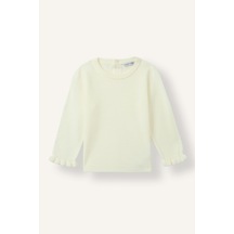 Defacto Oversize Bisiklet Yaka Düşük Omuzlu Basic Triko Kazak H8470a526auer105 Ekru-er105