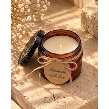 Amber Élegance Amber Kokulu %100 Soya Aromaterapi Wax Mum-300cc Kahverengi