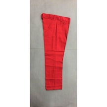 Nacar Store Çocuk 29ekim 10kasım 23nisan Gösteri Özel Gün Içten Lastik Ayarlamalı Keten Pantolon Kırmızı