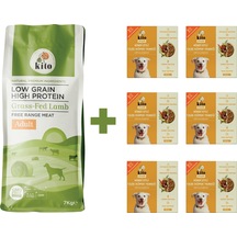 Kito Kuzu Etli Yetişkin Köpek Maması 7 KG + Kito Fresh Hindi Etli Köpek Yemeği 6'lı