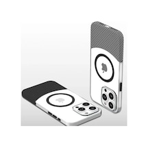 Joko Apple iPhone Uyumlu  16 Uyumlu Carbon Puzzle Magsafe Kapak - Yeşil