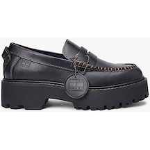 Tommy Hilfiger Kadın Marka Logolu Günlük Kullanıma Uygun Siyah Bot & Bootie En0en03005 Bds