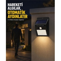 Tr My Best Store Bahçe Ve Veranda İçin Güneş Paneli İle Otomatik Şarj Olan Led Duvar Lambası Çok Renkli