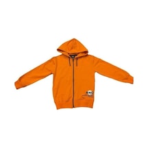 Erkek Çocuk Kapüşonlu Fermuarlı Pamuklu Hırka-15355 Turuncu Erkek Çocuk Kapüşonlu Fermuarlı Pamuklu Hırka-15355 Turuncu
