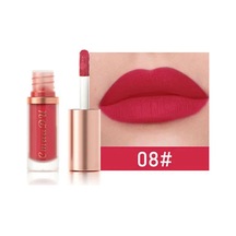 Mat Kadife Dudak Parlatıcısı Koyu Kırmızı Kahverengi Dudak Sır Kalıcı 08 Pembe