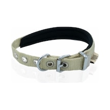 Softlu Köpek Boyun Tasması 2 Cm 30-36-40 Cm Haki Çok Renkli