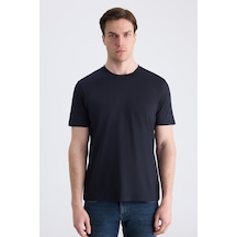 D's Damat Ds Damat Regular Fit Lacivert Düz %100 Pamuklu T-shirt 4hc1447010352 101