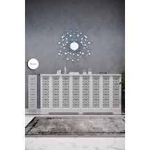 Karatay Model Beyaz Renk 156 CM Petek Kaplama Dresuar Çok Renkli