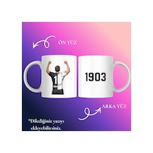 Siyah Beyaz Kartal Kişiye Özel Taraftar Kupa Bardak Kartal-1 Kartal-1