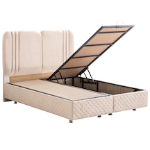 Paul İkili Set, Çift Kişilik Baza Başlık Seti - Krem 180 x 200