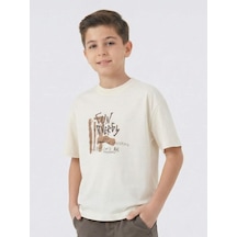 Xo Kids Erkek Çocuk Tişort 3-14 Yaş 1921 Taş Rengi