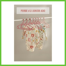 Bezos 6 Lı Bebek Askısı & Bebek Gardırop Askısı Pembe Set Dmc