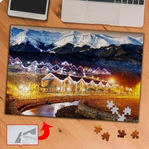 Karlı Dağlar Ve Sıra Evler 240 Parça Puzzle Yapboz-ks70335