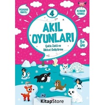 Akıl Oyunları 4 - Çoklu Zeka ve Dikkat Geliştirme 5+ Yaş- Dokuz Yayınları
