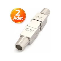 2 Adet - Cat7 Cat6 Cat6a Rj45 Kablo Birleştirici Ağ Kablosu Uzatma Aparatı - Metal