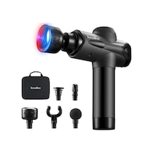 Terraıllon - Gun Masaj Uzmanı - Çok Bölgeli Masaj Tabancası, 20 Hız 2800-3200 Rpm, Dijital Ekran, Entegre Zamanlayıcı, 5 Silikon Aparat, 1 Sıcak-soğuk Dahil, Usb-c, Dahil. Kasa, Siyah
