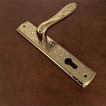 Özen Handles İmza Titanyum Zk19 Zamak Aynalı Yale Çelik Kapı Kolu 1 Takım
