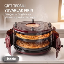 Şamdan 1009 42 L Termostatlı Çift Tepsili Yuvarlak Davul Fırın