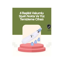 Usb Destekli 4 Başlıklı Siyah Nokta Vakum Cihazı - Gözenek Temizleyici Ve Cilt Yenileyici Bakım Aleti