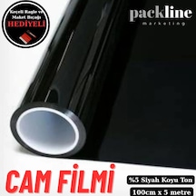 Packline Marketing %05 Koyu Ton Siyah Cam Filmi Ev - Araba - Balkon - Ofis 100cm X 5metre