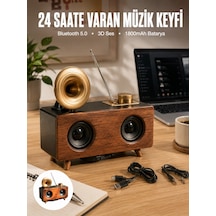 Çalar Radyo Müzik Kutusu Nostaljik Hoparlör Speaker 95292667
