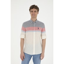 U.s. Polo Assn. Erkek Kırmızı Gömlek Desenli 50283691-vr030 Kırmızı